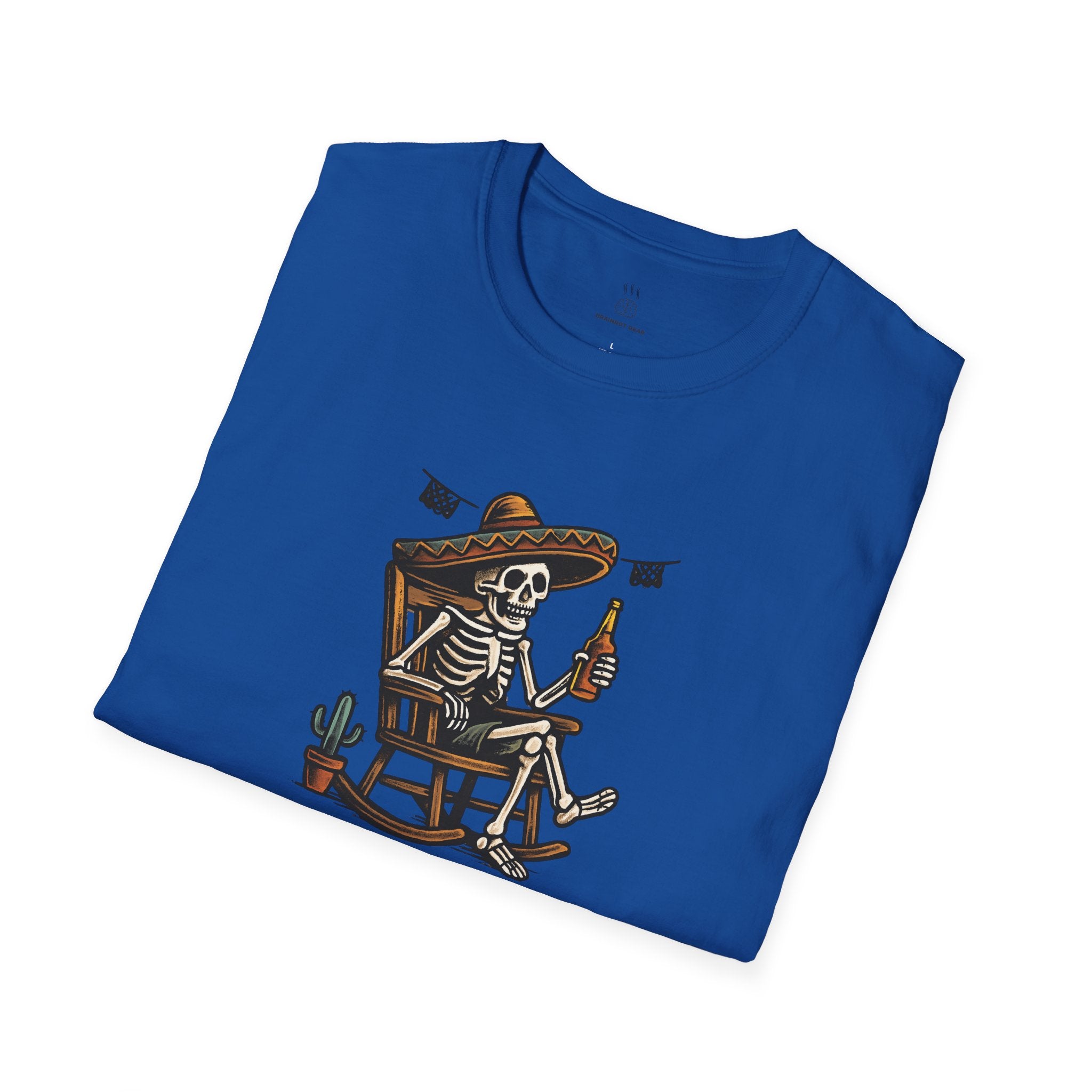 Funny Mexican Skeleton T-Shirt, Halloween Tee, Unisex Softstyle Graphic Shirt, Halloween Costume Top, Unique Gift for Friends