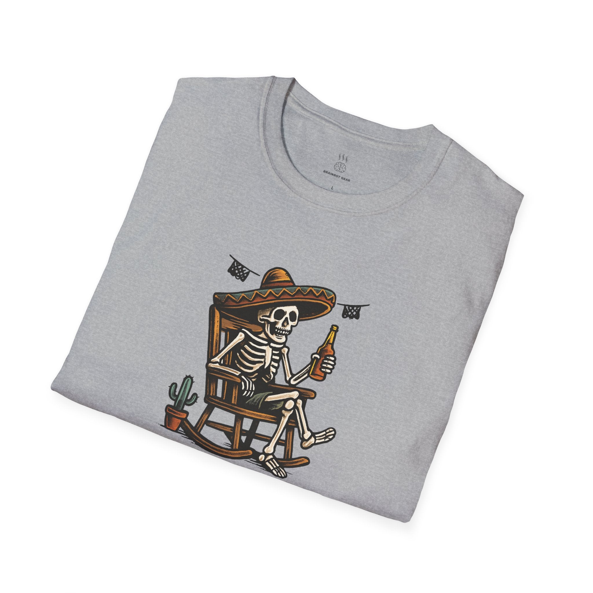 Funny Mexican Skeleton T-Shirt, Halloween Tee, Unisex Softstyle Graphic Shirt, Halloween Costume Top, Unique Gift for Friends