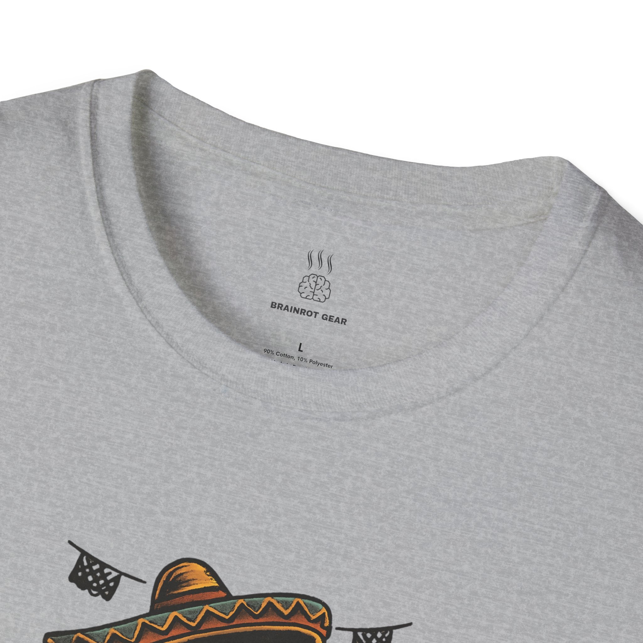 Funny Mexican Skeleton T-Shirt, Halloween Tee, Unisex Softstyle Graphic Shirt, Halloween Costume Top, Unique Gift for Friends
