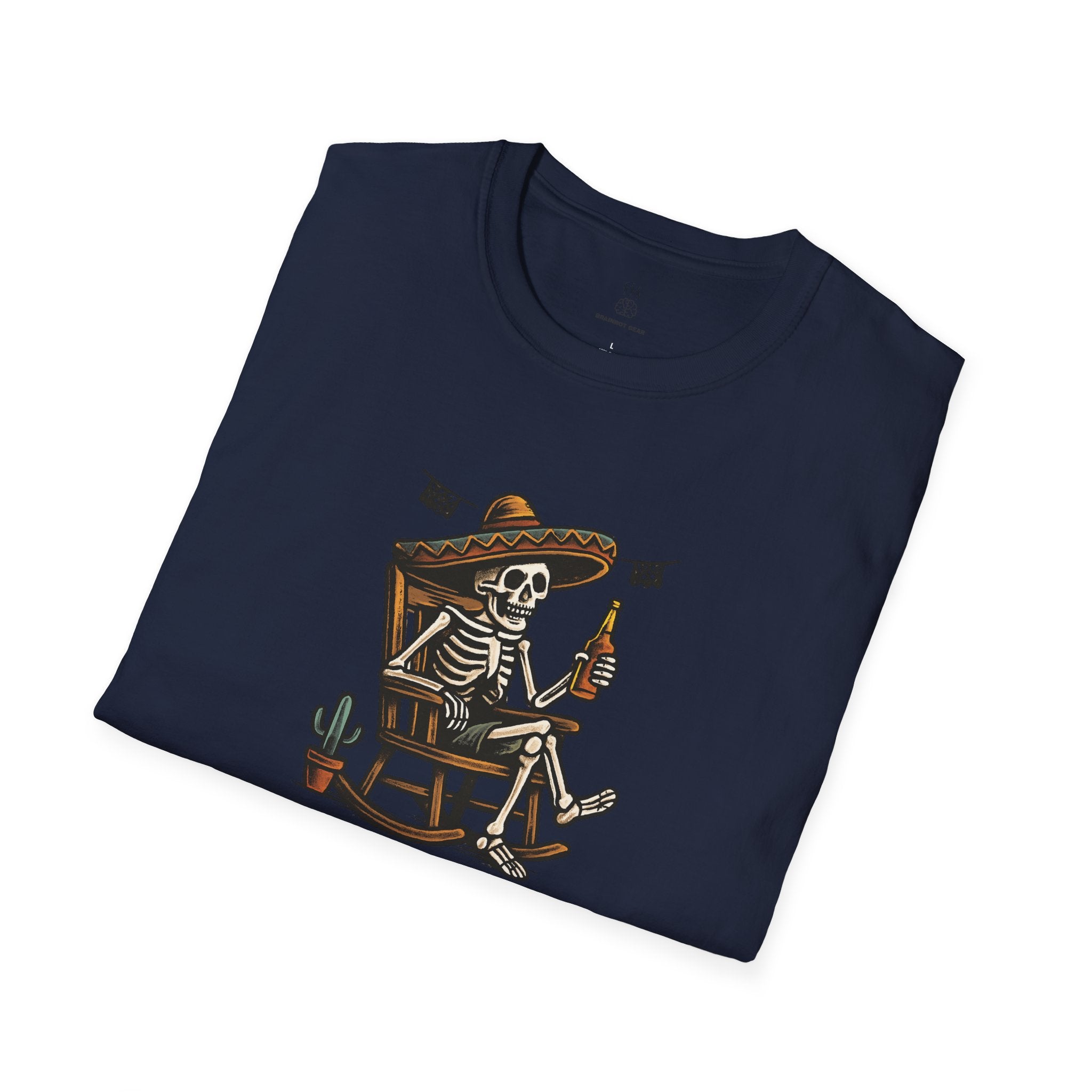Funny Mexican Skeleton T-Shirt, Halloween Tee, Unisex Softstyle Graphic Shirt, Halloween Costume Top, Unique Gift for Friends